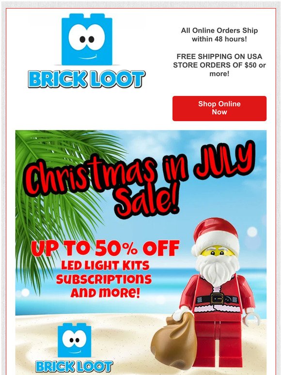 Christmas in July - up to 50% off