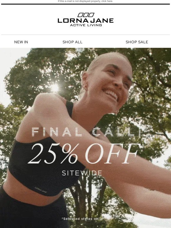 Final call! 25% off sitewide is ending🏃‍♀️