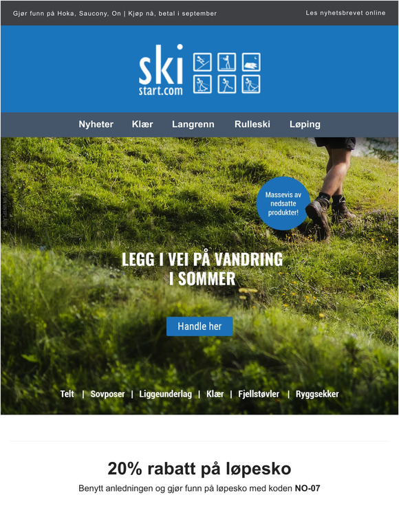 2-dagers tilbud  | 20% rabatt på løpesko