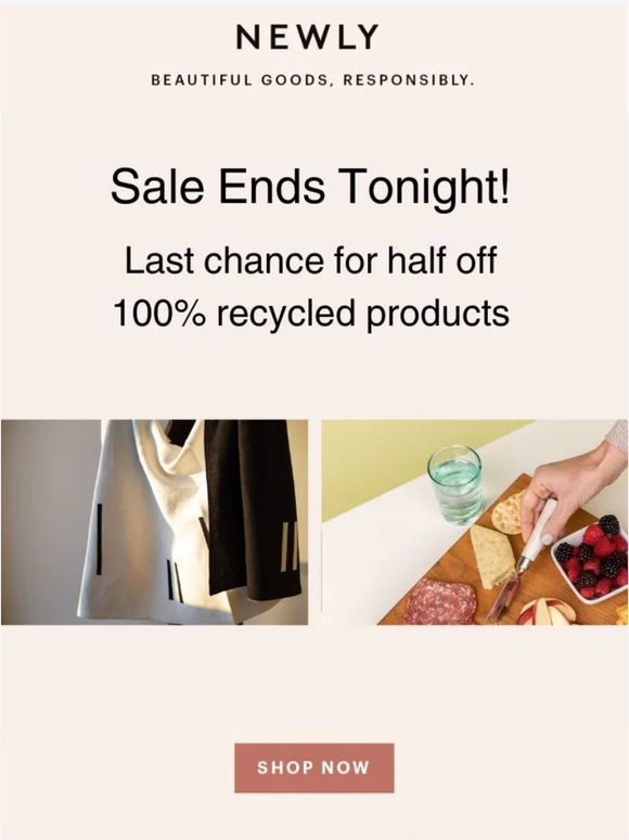 Sale ends tonight