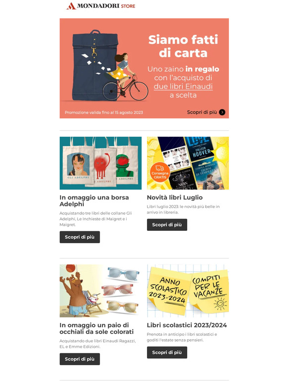 Uno stupendo zaino in regalo con 2 libri