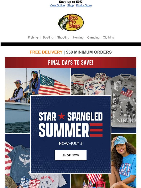 Final Days To Save During The Star-Spangled Summer Sale!