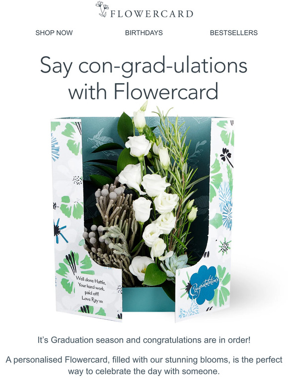 Flowercard Congratulations are in order! Milled