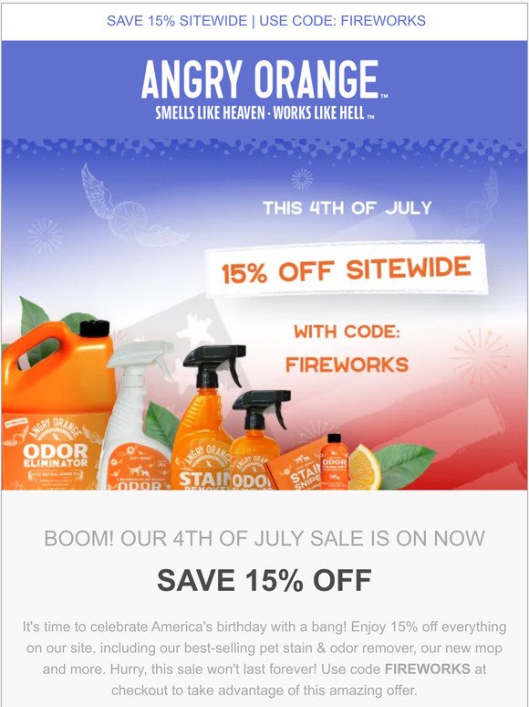 Celebrate Independence Day with 15% Off Sitewide