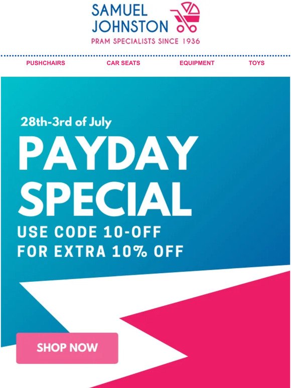 Pay Day Special Offer! - Last chance, offer ends midnight