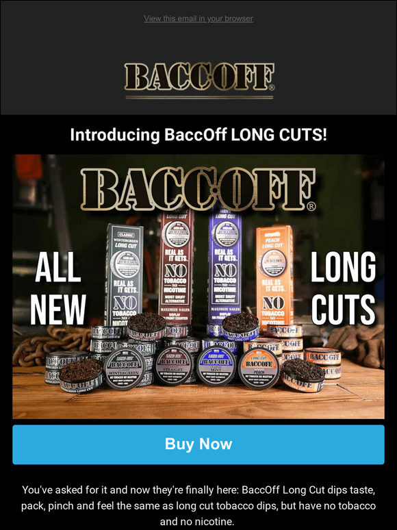 Introducing BaccOff LONG CUT Dips