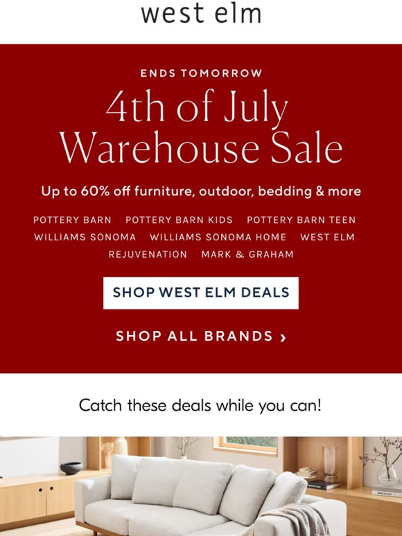 West Elm Email Newsletters Shop Sales, Discounts, and Coupon Codes