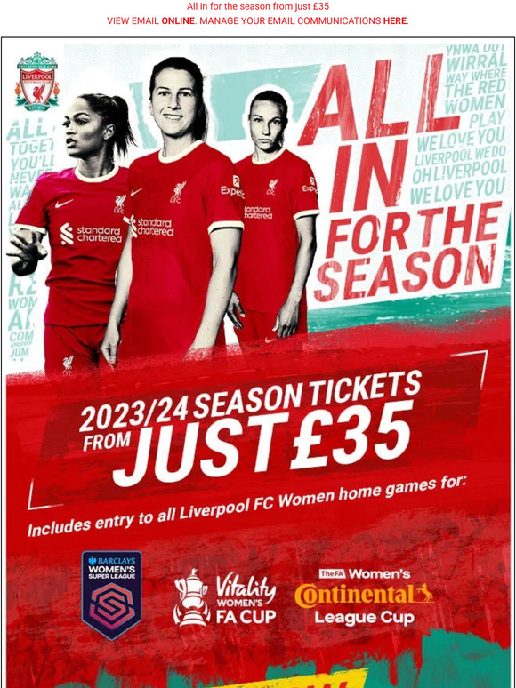 Liverpool FC: LFC Women Season Tickets on sale now | Milled