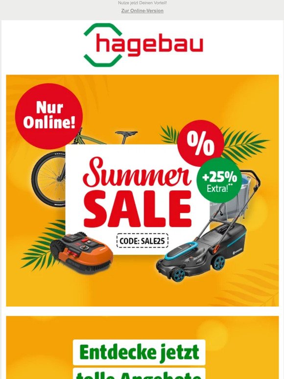 🔥 Summer Sale: Jetzt 25% mehr sparen!