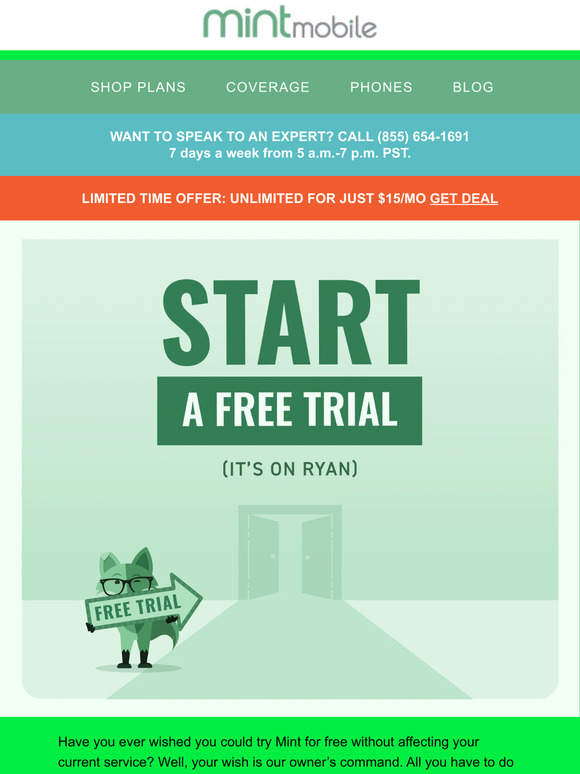 Try Mint Mobile for FREE today!