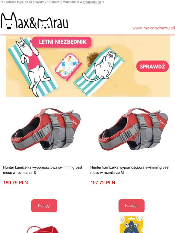 🌞Gorrrąco ! Sprawdź nasze letnie propozycje dla Twojego pupila⛱️