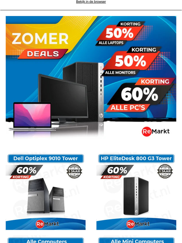 🖥️💻 Geweldige zomerdeals! Tot 60% korting!