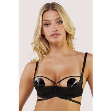 Sloan Black Open Cup Balconette Bra
