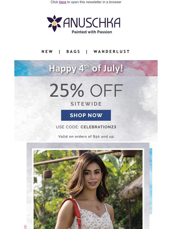 Happy 4th of July I 25% off Sitewide