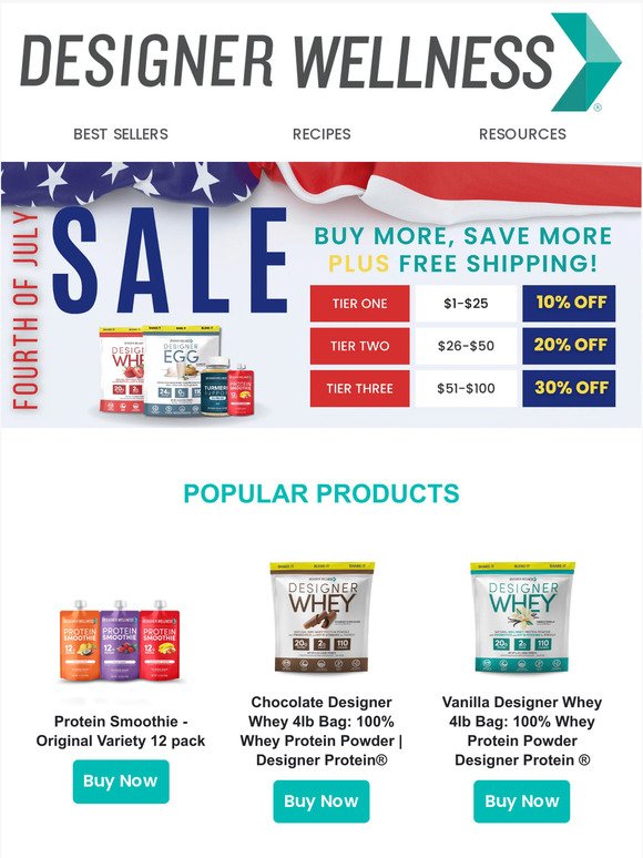 Fourth of July Savings, BUY MORE SAVE MORE!