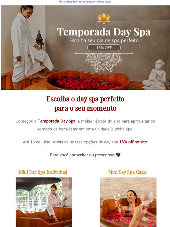 Seu dia de spa na Temporada Day Spa 15% off