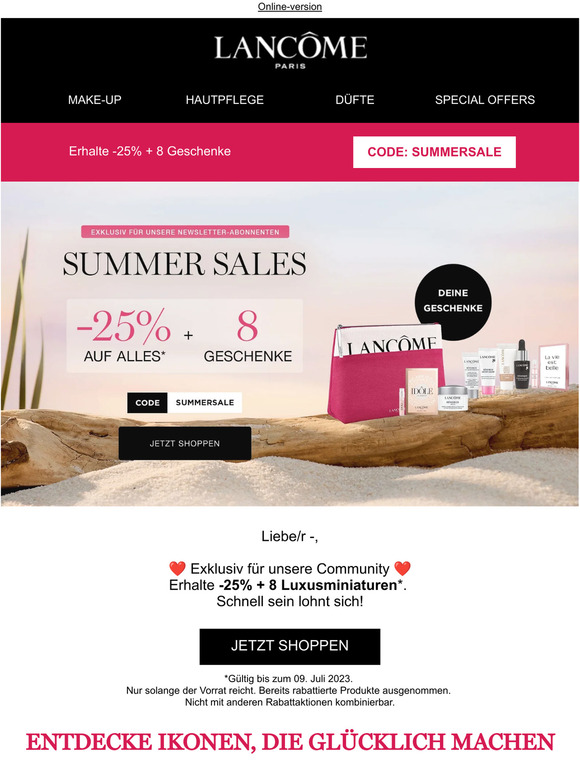 ☀️ Summer Sale: -25% + 8 Geschenke 🎁