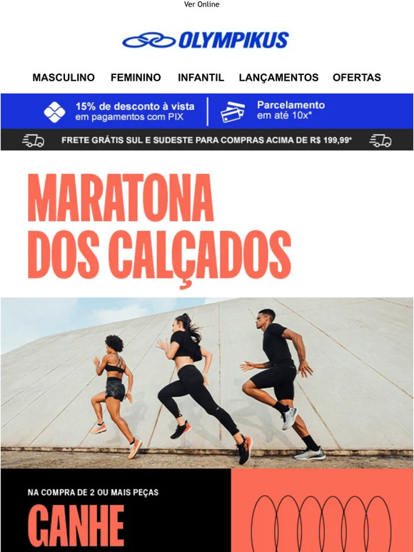 Ganhe 30% OFF na Maratona dos Calçados