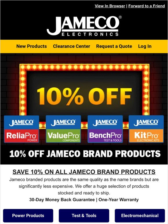 Additional 10% OFF Jameco Brand Products