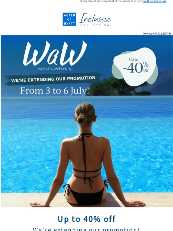 We're extending our promotion. From July 3 to July 6