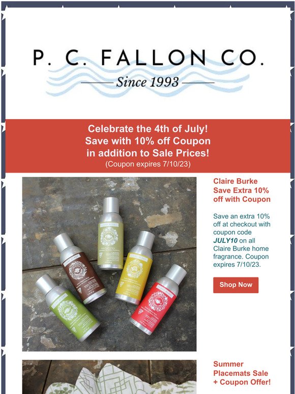 Claire Burke July 4th Sale & Coupon Offer!