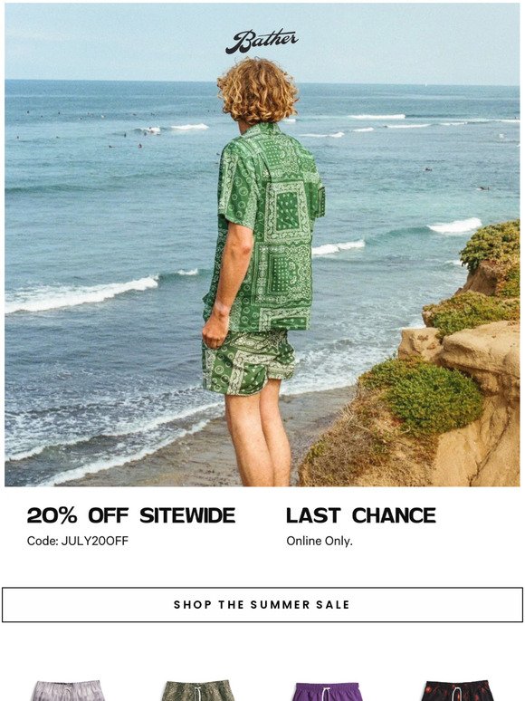 Last Chance for 20% Off