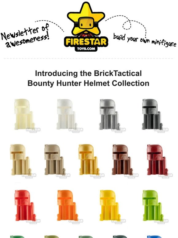🚀Discover the New Bounty Hunter Helmet from BrickTactical in an Array of Colors!