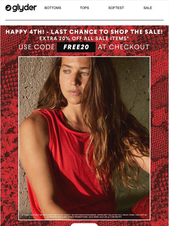 HAPPY 4TH - Last chance to shop the sale!❤️