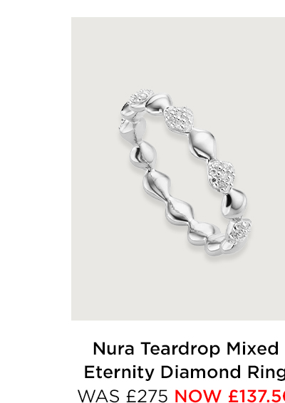 Nura Teardrop Mixed Eternity Diamond Ring 