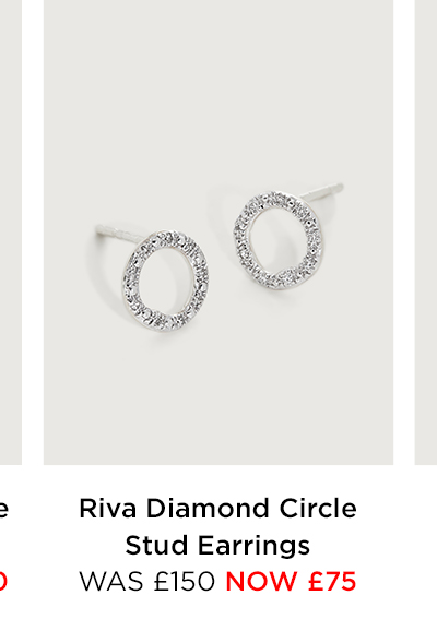 Riva Diamond Circle Stud Earrings