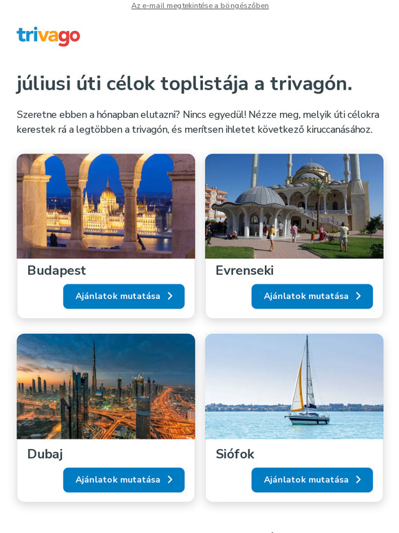 Hová utaznak az emberek a környékéről július folyamán?