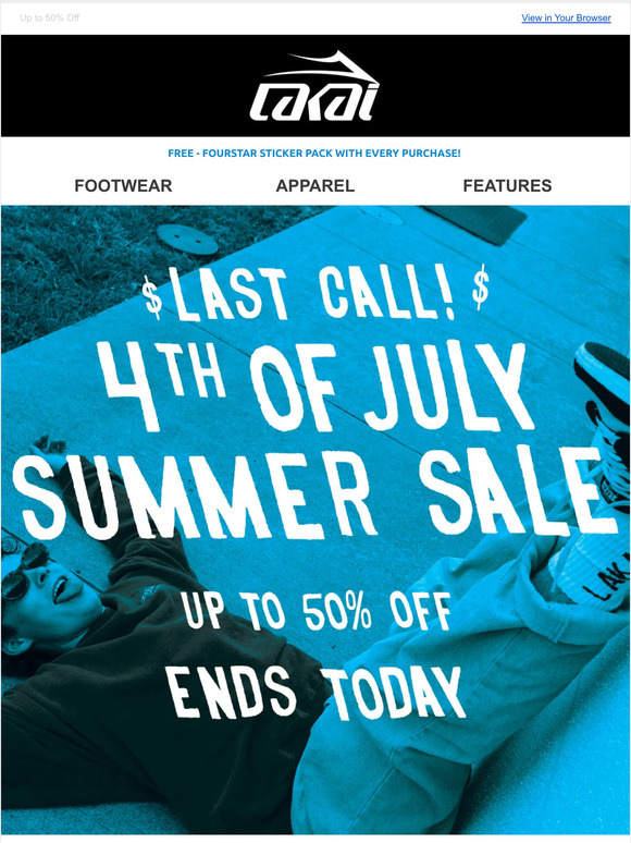 4th of July Sale Ends Today!