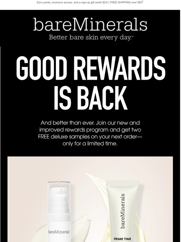 bareMinerals Ready to be rewarded? Good Rewards is BACK Milled