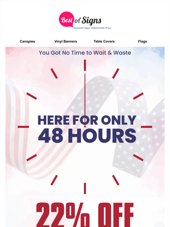 Just Today & Tomorrow for 22% OFF. Hurry Up!