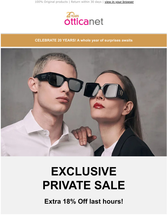 ⏳ Our Exclusive Private Sale Extra 18% Off is almost over