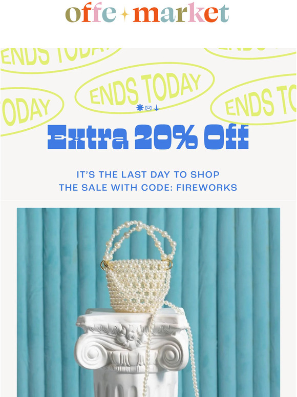 Last chance for extra 20% off!