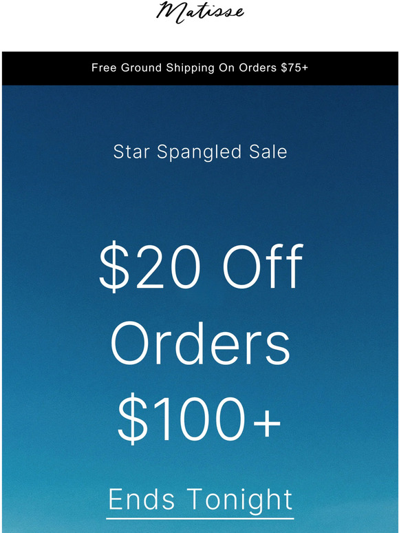 FINAL HOURS | $20 Off Your Purchase 🔥