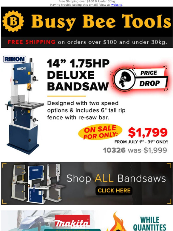 Price Drop - Rikon 14" Bandsaw
