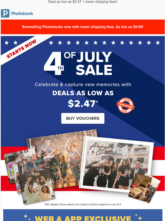🗽 4th of July Sale Starts Now!