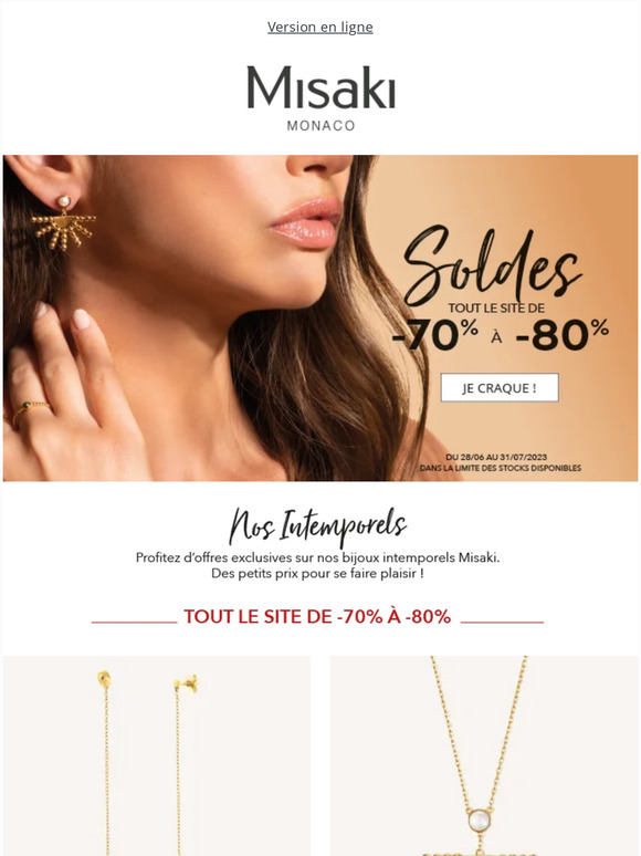 Soldes d'été : tout le site de -70% à -80%