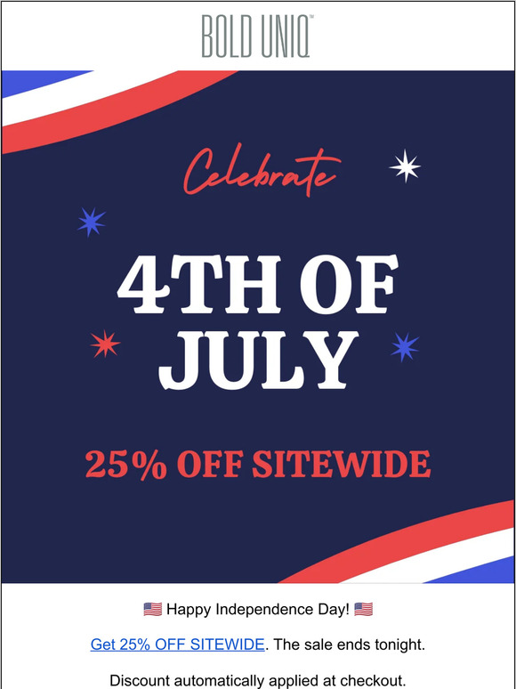 🎆 Don't miss our Independence Day Sale! 25% OFF SITEWIDE!