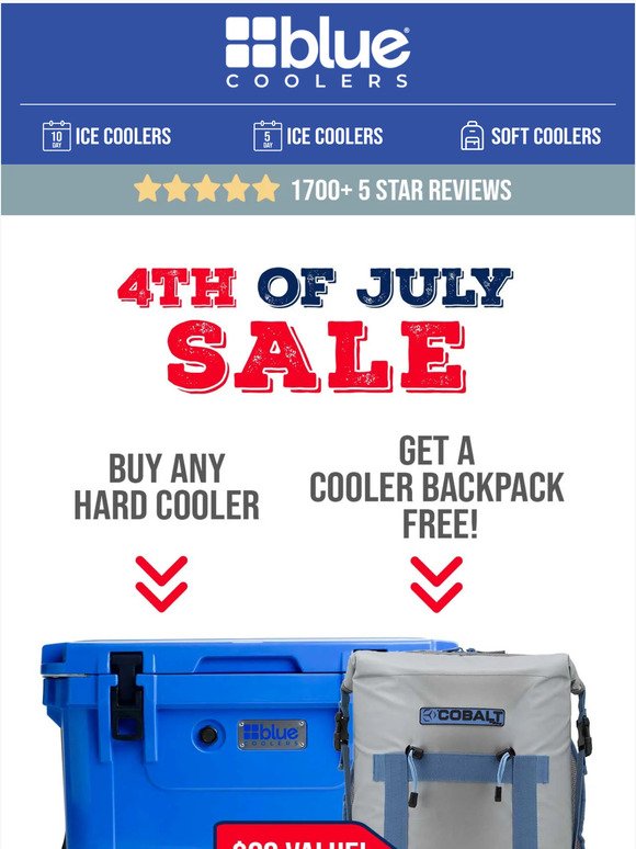 Ends Today! Free backpack cooler ($80 value) with purchase