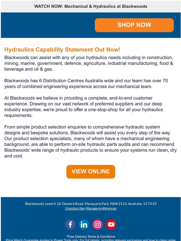 Hydraulics Capability Statement Out Now!