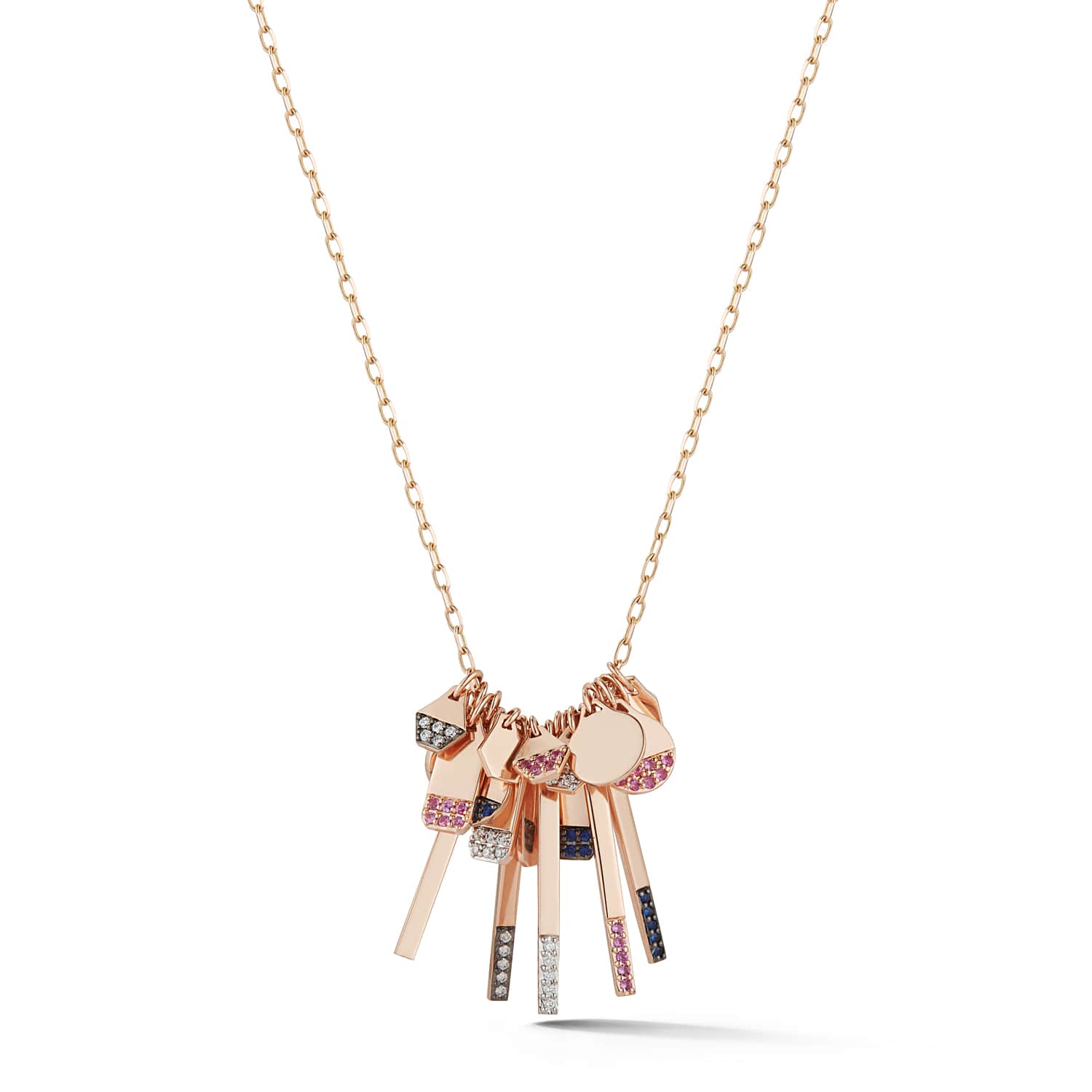 DORA 18K ROSE GOLD AND SAPPHIRE MINI CHARMS