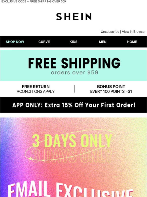 Does Shein EU offer free shipping? — Knoji