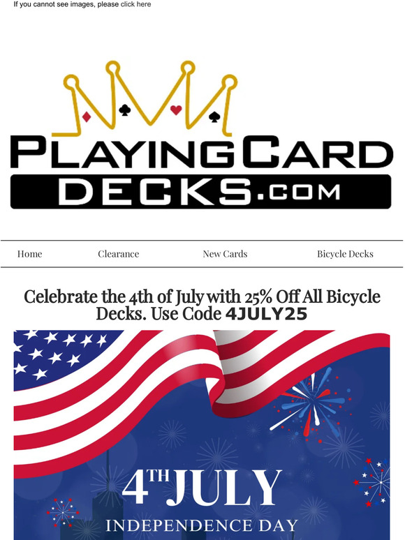 🎆Major 4th of July Sale! All Bicycle Decks 25% for a Limited Time!🎆