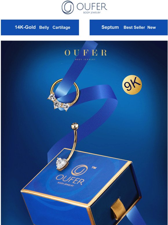 🙌💖Big 😍discount of OUFER 9K Piercings-Once a Year🎉