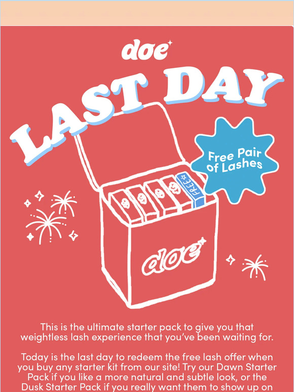 Last Day to Get Your Free Lash