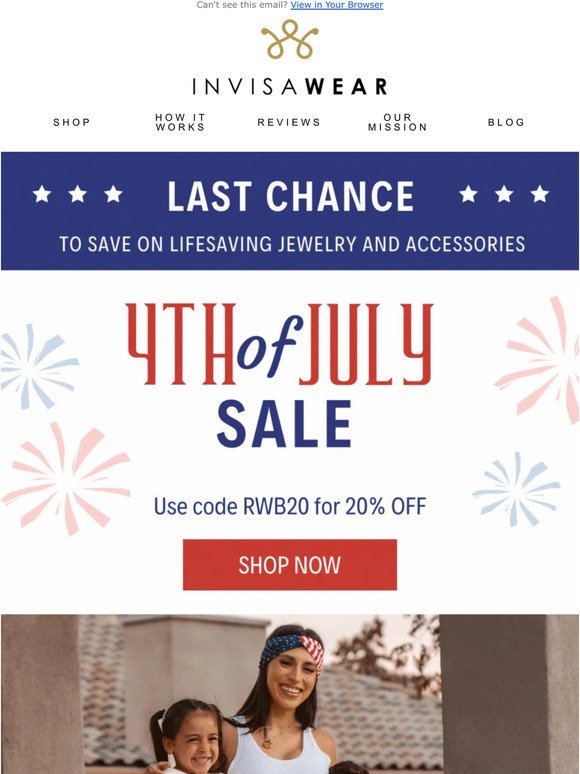 Red, White, and 20% OFF! 🇺🇸