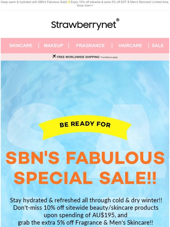 📢 Join SBN's Stay Hydrated Sale🎊